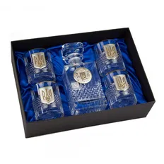 Набор для виски Гербовый с трезубцем Boss Crystal
