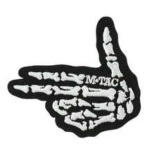 Нашивка M-Tac Skeleton shooter (вишивка) Black