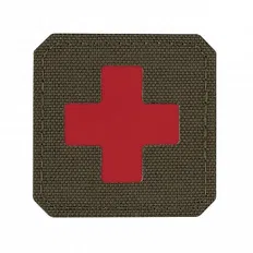 Нашивка M-Tac Medic Cross Laser Cut Ranger Green/Red 