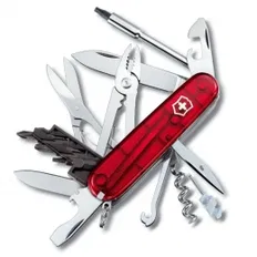 Ніж швейцарський VICTORINOX CyberTool 34 червоний прозорий