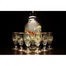 Набір Jagerglass Пляшка + склянки на ніжці (0,5л/30мл) М32