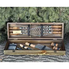 Подарунковий набір шампурів Mzavod Майстер BBQ світла текстура