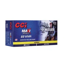 Патрон нарізний CCI Maxi-Mag, 22WMR, JHP, 40GR (2,59 г)
