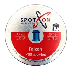 Кулі пневматичні Spoton Falcon кал. 4,5мм. Вага - 0,87 г. 400 шт/уп