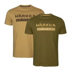 Комплект футболок Harkila Logo (Antique sand/Dark olive)
