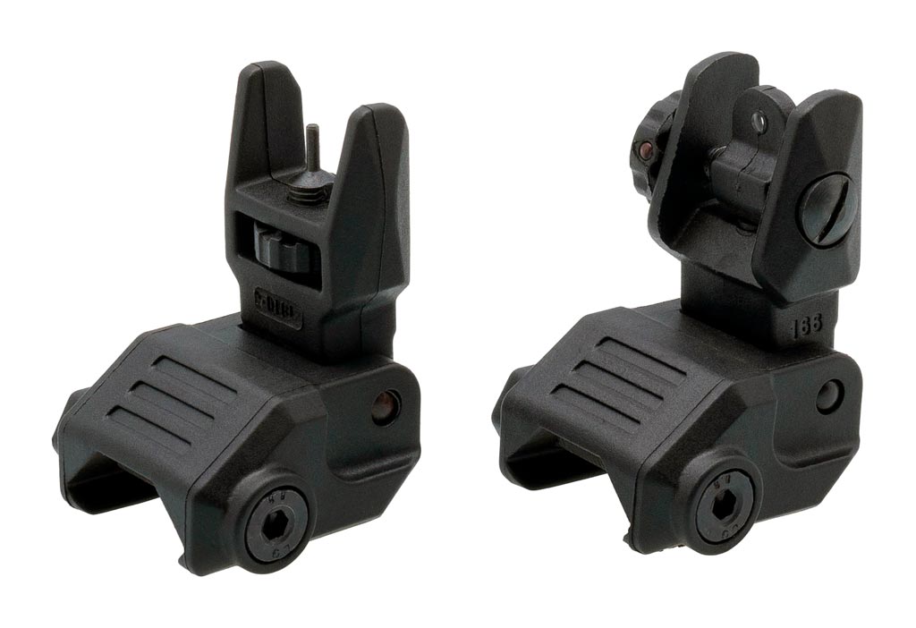 Цілик та мушка DLG Tactical (DLG-166) Low Profile складні на планку Pitcatinn