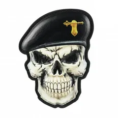 Нашивка M-Tac Череп у береті (Танкові війська) 