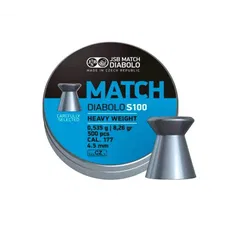 Кулі пневматичні JSB Diabolo Match S 100. Кал. 4.5 мм. Вага - 0.53 г. 500 шт/уп