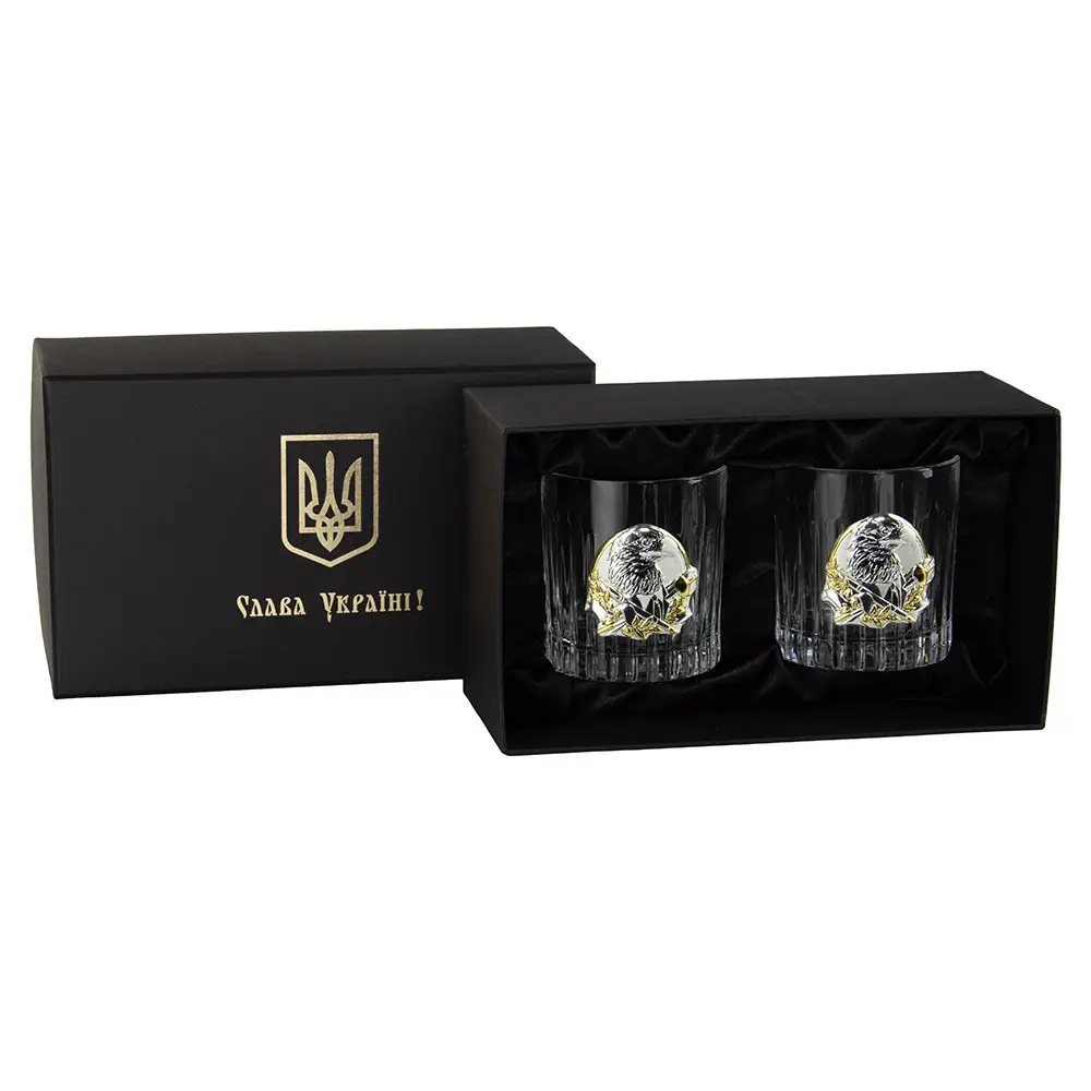 Набір склянок для віскі Boss Crystal Генеральський 2шт