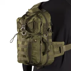 Рюкзак тактический САМО-ТЕС однолямочный 25л Black/Olive