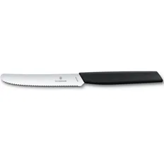 Нож для томатов Victorinox SWISS MODERN Tomato&Sausage 11см волн черный 6.9003.11W