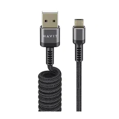 Кабель спіральний Micro USB HAVIT HV-CB6250 2.4A 1.5м