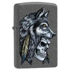 Запальничка Zippo Wolf Skull Feather Design