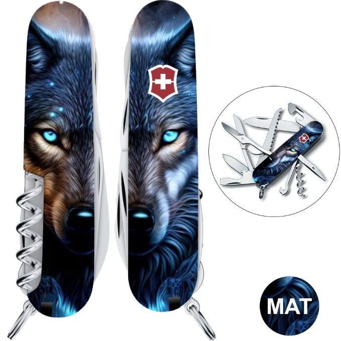 Складаний ніж Victorinox HUNTSMAN ANIMAL Вовк 1.3713.3.F1040pw