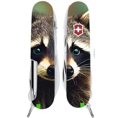 Складаний ніж Victorinox DELUXE TINKER ANIMAL Єнот 1.4723.3.F1120pw