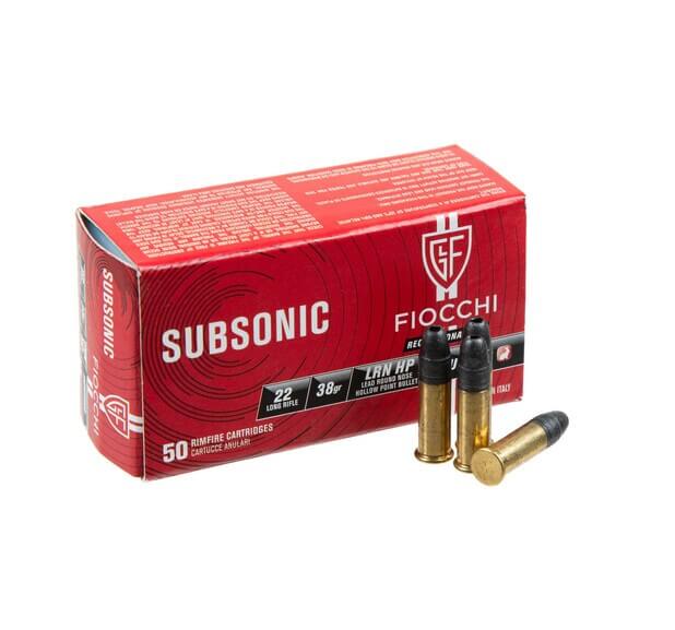 Патрони Fiocchi 22 LR Subsonic LRN HP 38Gr (2.46 г)