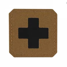 Нашивка M-Tac Medic Cross Laser Cut Coyote/Black 