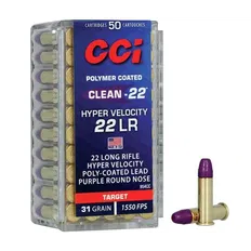 Патрон нарізний CCI 22 LR Clean22 Hyper Velocity 31Gr (2,01 г)