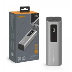 Павербанк VIDEX VPB-366 PD100W +Display Grey 20000mAh