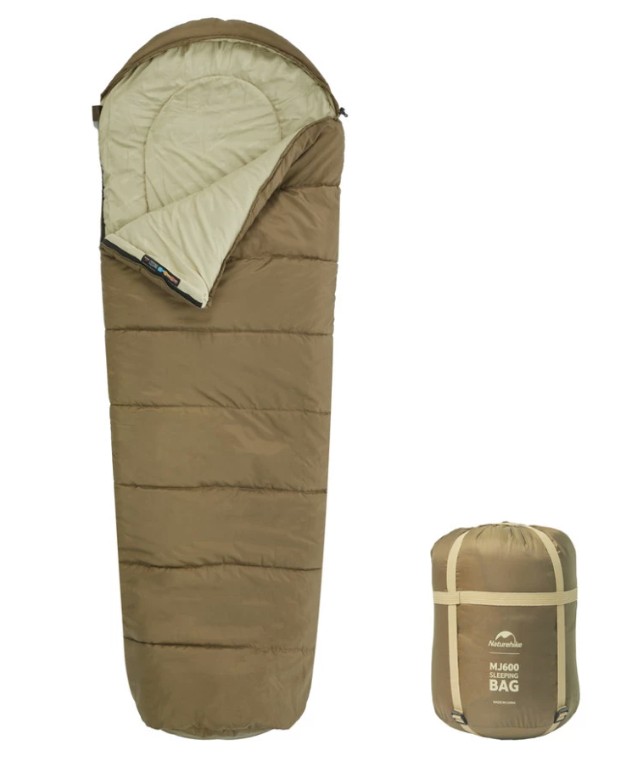 Спальник з капюшоном Naturehike MJ 600 CNK2300SD014, коричневий