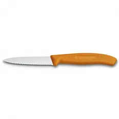 Ніж кухонний Victorinox SwissClassic, 8 см, серрейтор, помаранчевий