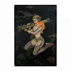 Банер M-Tac Tactical girl AT-4 900x1300 Black MC