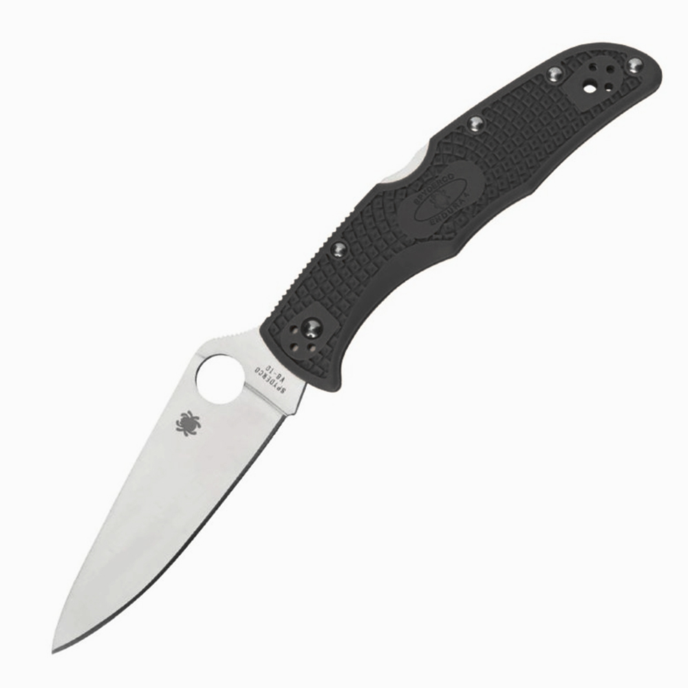 Ніж Spyderco Endura4 Black FRN flat ground