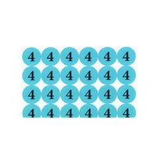 Наліпки на патрони "4" (діам. 18 мм, 54 шт. на аркуші)
