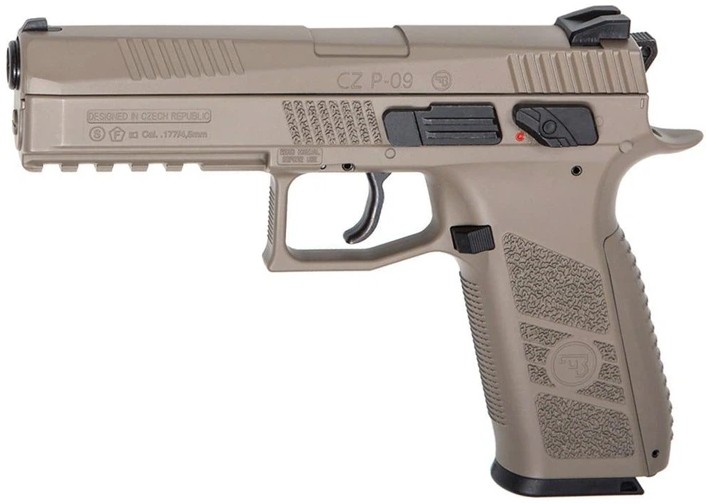 Пистолет пневматический ASG CZ P-09 Pellet FDE Blowback, 4,5 мм