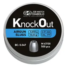 Кулі пневматичні JSB Diabolo KnockOut Slugs 0,65 г 4,51 мм 500 шт/уп