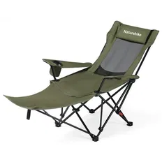 Крісло-шезлонг складане Naturehike CNK2550JJ023 Nightfall T05, сталь, оливкове
