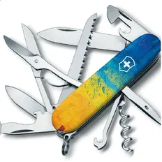 Нож Victorinox HUNTSMAN UKRAINE желто-синий рисунок