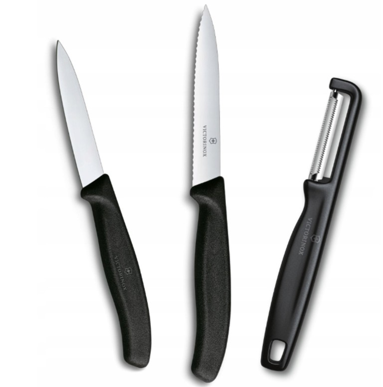 Набор для чистки овощей Victorinox Swiss Classic 3шт черный 6.7113.33