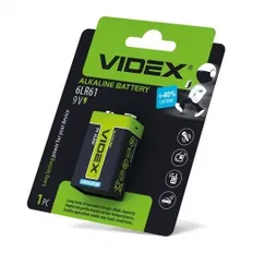Батарейка лужна Videx 6LR61 / 9V (Крона)