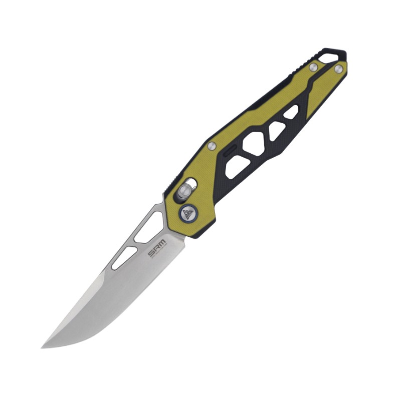 Ніж складаний SRM Mecha 9225, (8.3 см) D2/G10 жовтий
