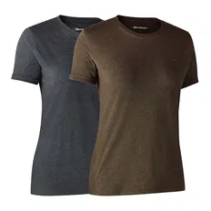 Комплект футболок DeerHunter Lady Basic 2-pack (Brown Leaf Melange)