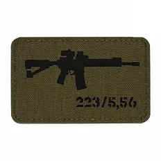 Нашивка M-Tac AR-15 .223/5,56 Laser Cut Ranger Green/Black 