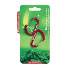 Карабін алюмінієвий Naturehike D-type 4 см red (2 шт)