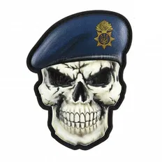 Нашивка M-Tac Череп у береті (НГУ) cиній