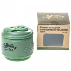Горнятко складане силіконове Tramp з кришкою 350ml oliva