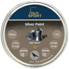 Пули пневматические H&N Silver Point. Кал. 5.5 мм. Вес - 1.11 г. 200 шт/уп