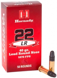 Патрон Hornady кал. 22 LR пуля HP масса 40 гр (2.6 г)