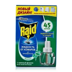 Жидкость для электрофумигатора Raid 45 ночей с эвкалиптом