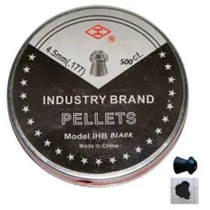 Кулі пневматичні Shanghai Flat Black Кал. 4.5 мм. Вага - 0.53 г. 500 шт/уп
