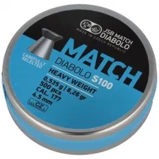 Кулі пневматичні JSB Diabolo Match S 100 Кал. 4.51 мм. Вага - 0.53 г. 500 шт/уп