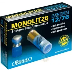 Патрон D Dupleks Monolit 28 Magnum кал. 12/76 пуля Monolit масса 28,4 г