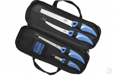 Набір ножів з точилкою Cuda Titanium Knife Set