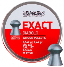 Кулі пневматичні JSB Exact Diabolo Кал. 4.5 мм. Вага - 0.54 г. 200 шт/уп