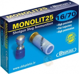 Набій D Dupleks Monolit 25 кал. 16/70 куля Monolit маса 25 г