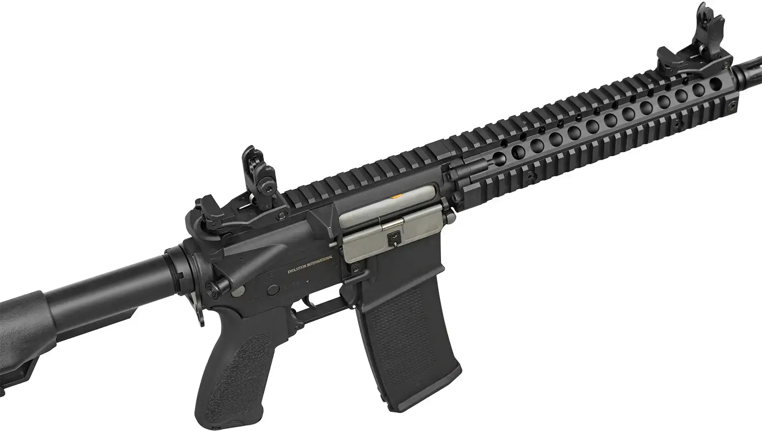 Страйкбольна гвинтівка Evolution Recon Superlite MK18 Mod 1 10.8" Carbontech AEG 6 мм Black Фото 3